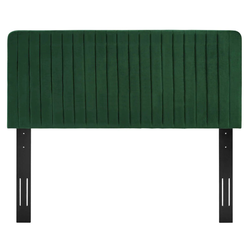 Milenna Channel Tufted Performance Velvet King/California King Headboard by HouseOfZazla