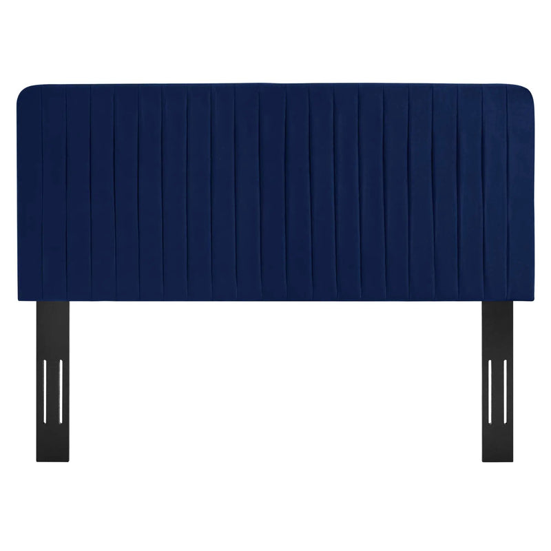 Milenna Channel Tufted Performance Velvet King/California King Headboard by HouseOfZazla