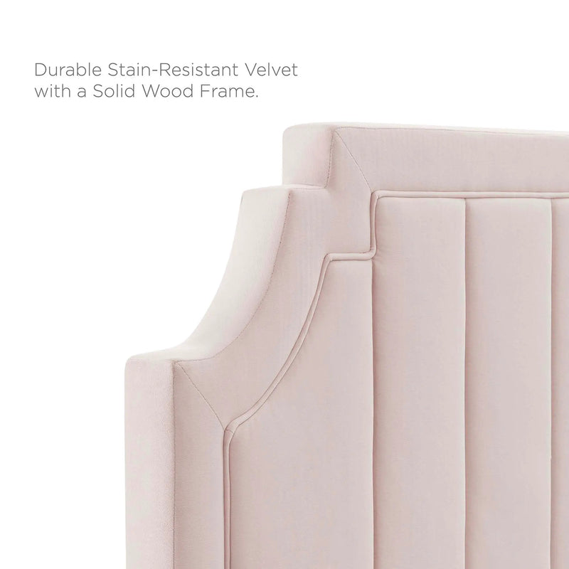 Alyona Channel Tufted Performance Velvet Full/Queen Headboard by HouseOfZazla