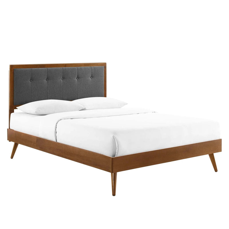 Willow Wood Queen Platform Bed with Splayed Legs by Modway by HouseOfZazla