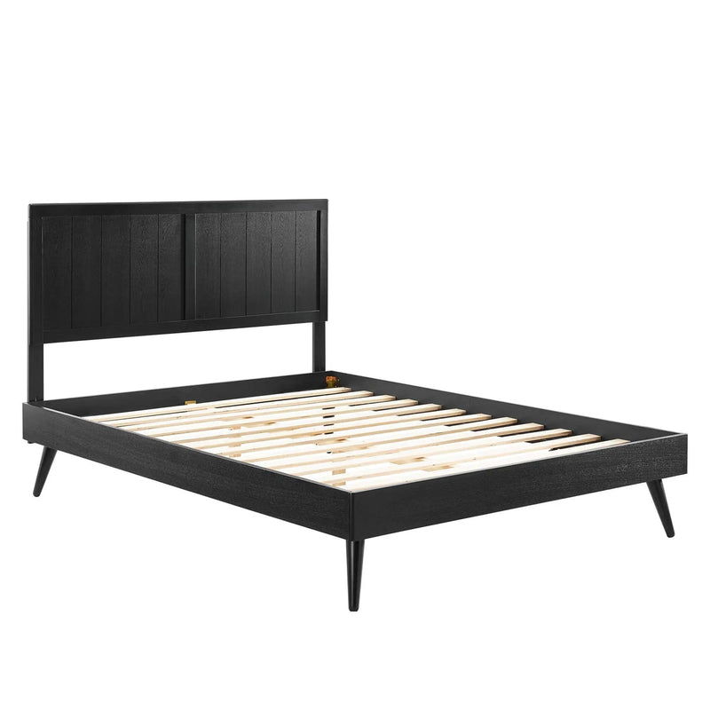 Alana Wood King Platform Bed With Splayed Legs by Modway by HouseOfZazla