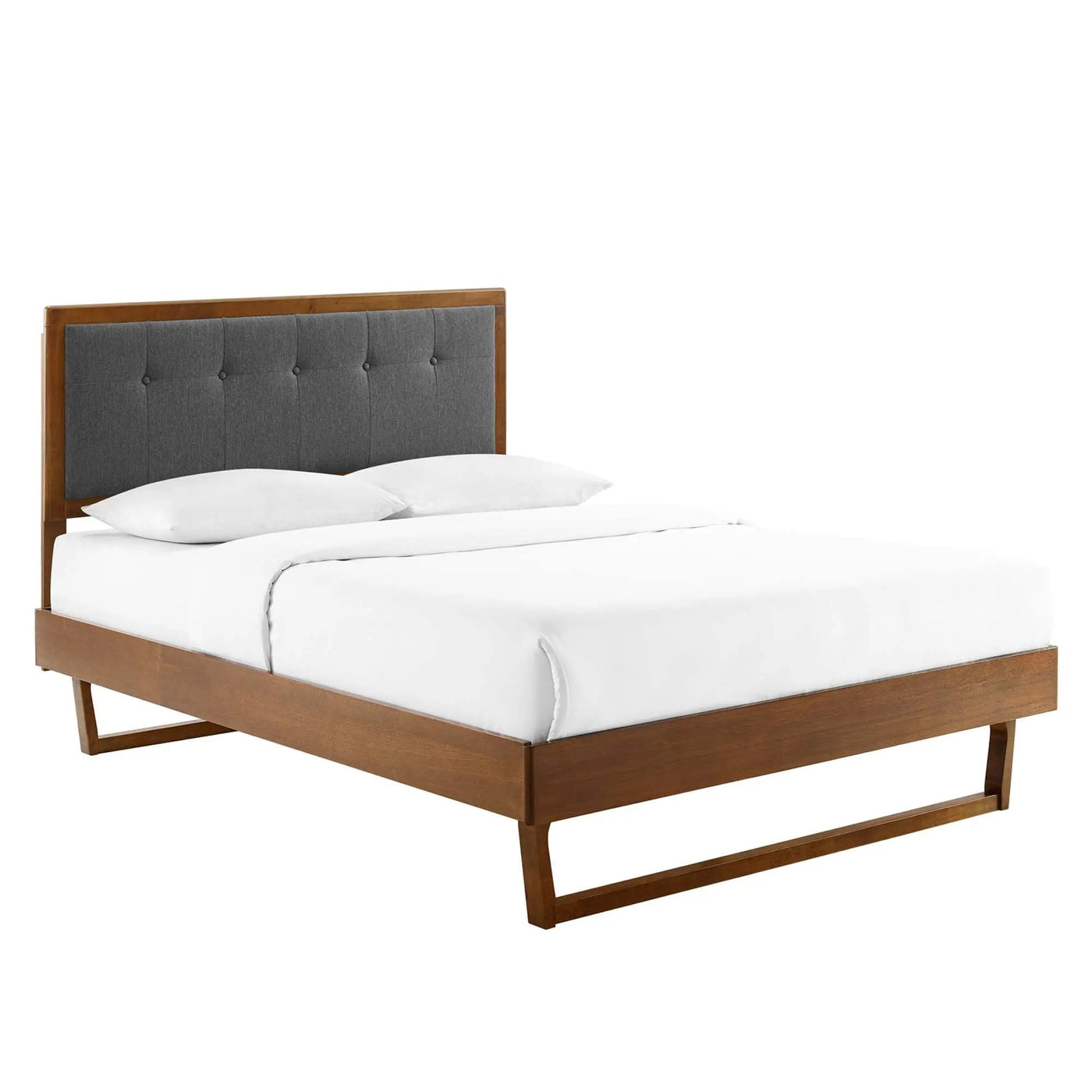 Willow Wood King Platform Bed with Angular Frame by Modway by HouseOfZazla