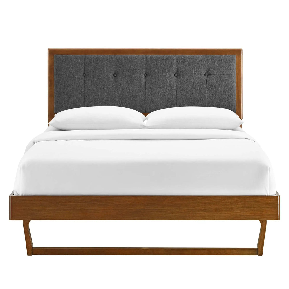 Willow Wood King Platform Bed with Angular Frame by Modway by HouseOfZazla