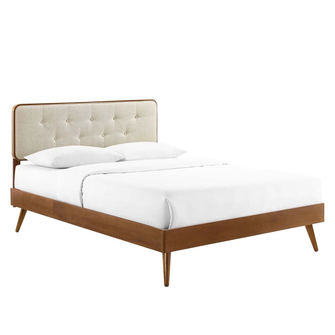 Bridgette Wood Twin Platform Bed With Splayed Legs by HouseOfZazla