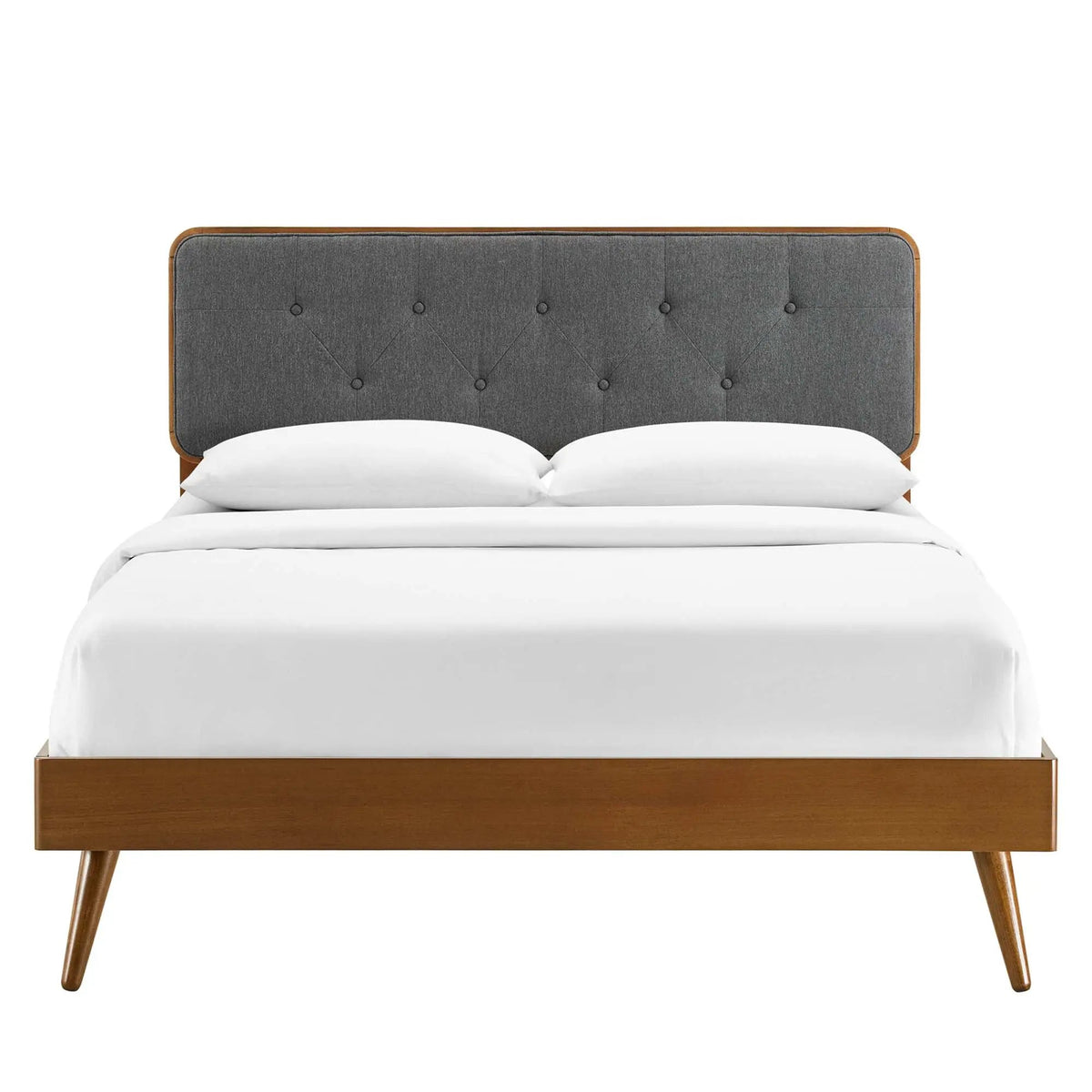 Bridgette Wood Twin Platform Bed With Splayed Legs by HouseOfZazla