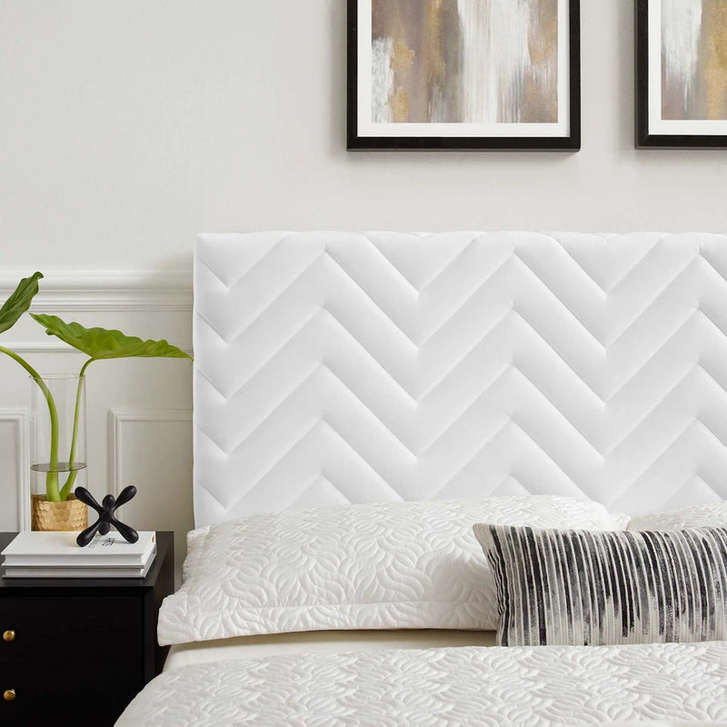 Mercy Chevron Tufted Performance Velvet Twin Headboard by Modway by HouseOfZazla