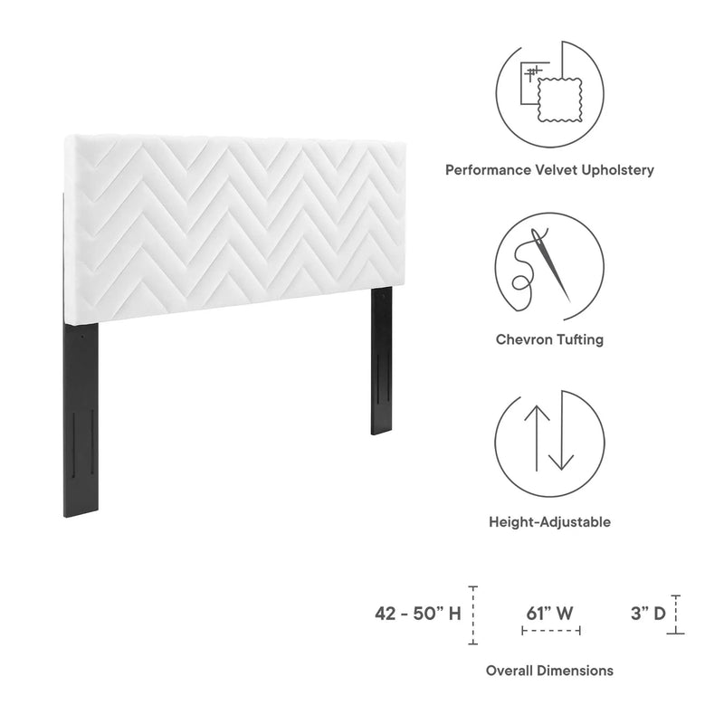Mercy Chevron Tufted Performance Velvet Full/Queen Headboard by Modway by HouseOfZazla