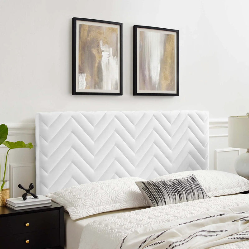 Mercy Chevron Tufted Performance Velvet Full/Queen Headboard by Modway by HouseOfZazla