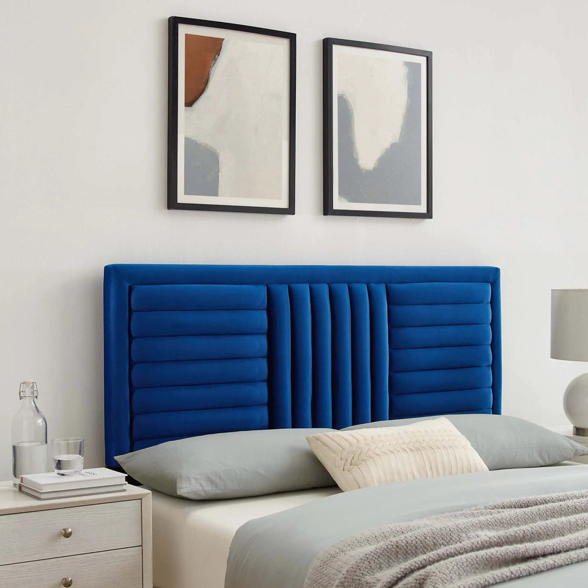 Believe Channel Tufted Performance Velvet Full/Queen Headboard by Modway by HouseOfZazla