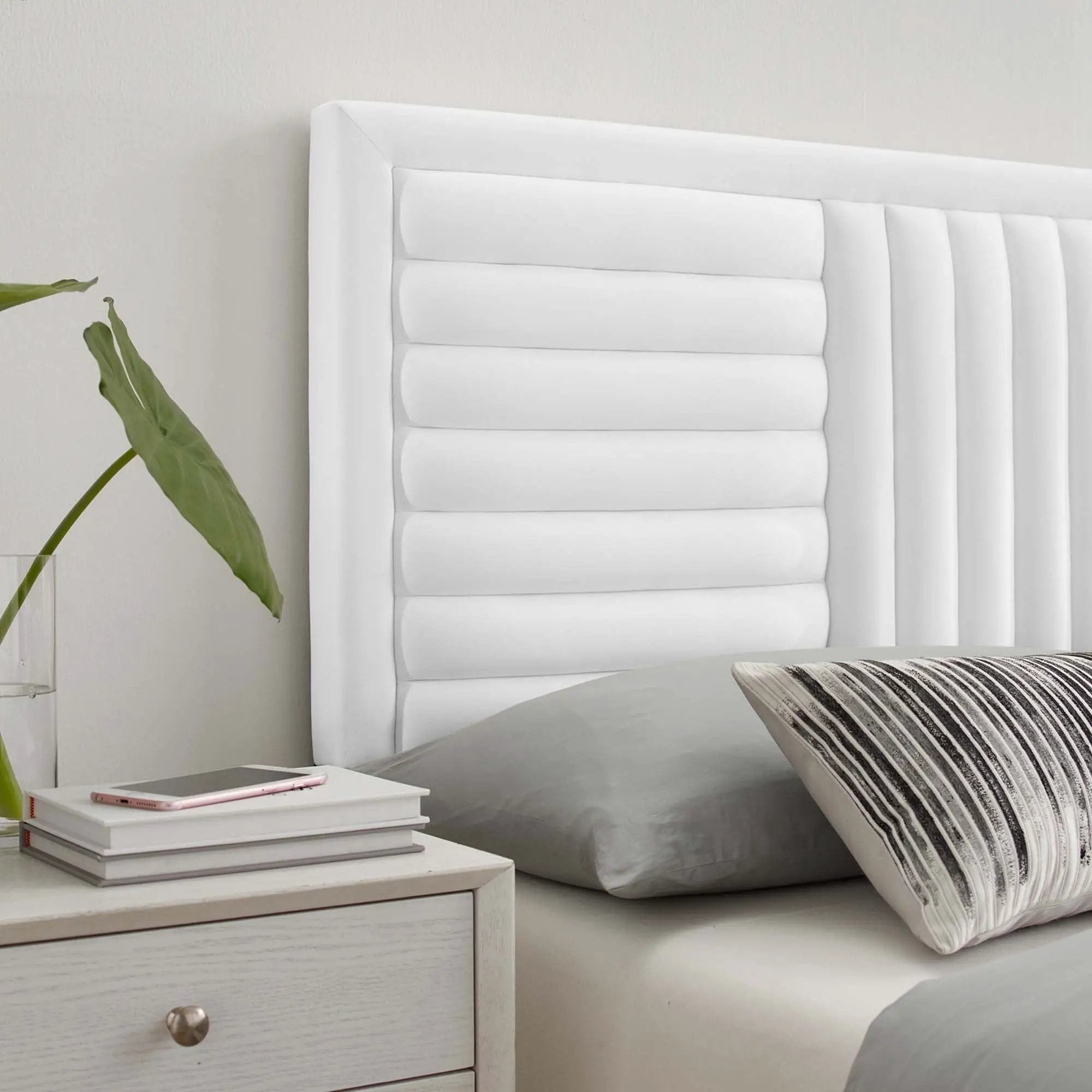 Believe Channel Tufted Performance Velvet King/California King Headboard by HouseOfZazla