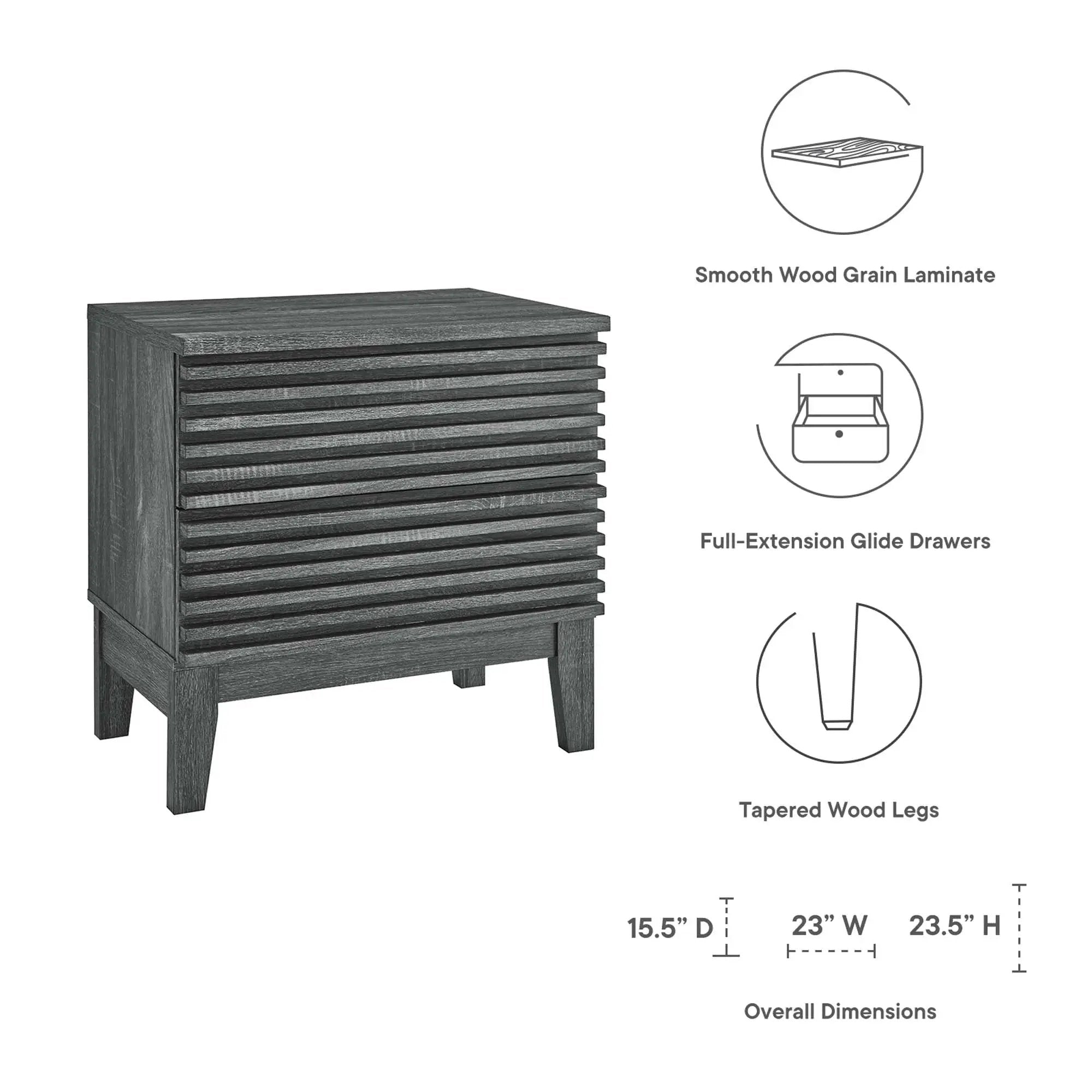 Render Two-Drawer Nightstand by Modway by HouseOfZazla