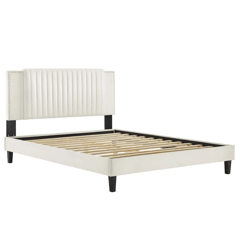 Zahra Channel Tufted Performance Velvet Twin Platform Bed by Modway by HouseOfZazla