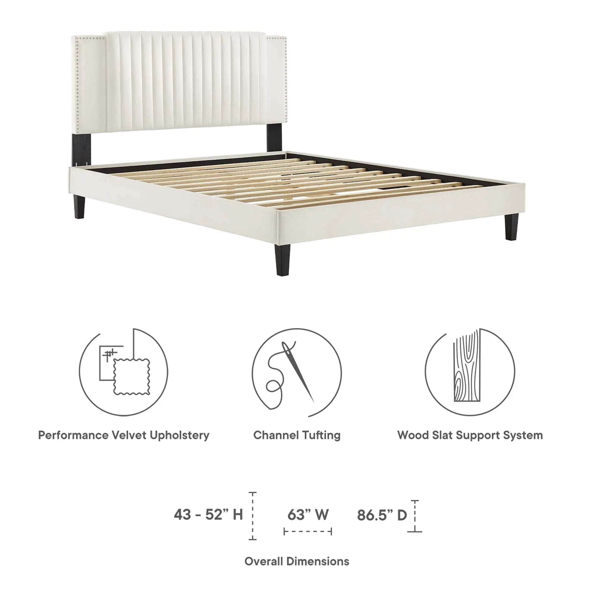 Zahra Channel Tufted Performance Velvet Twin Platform Bed by Modway by HouseOfZazla