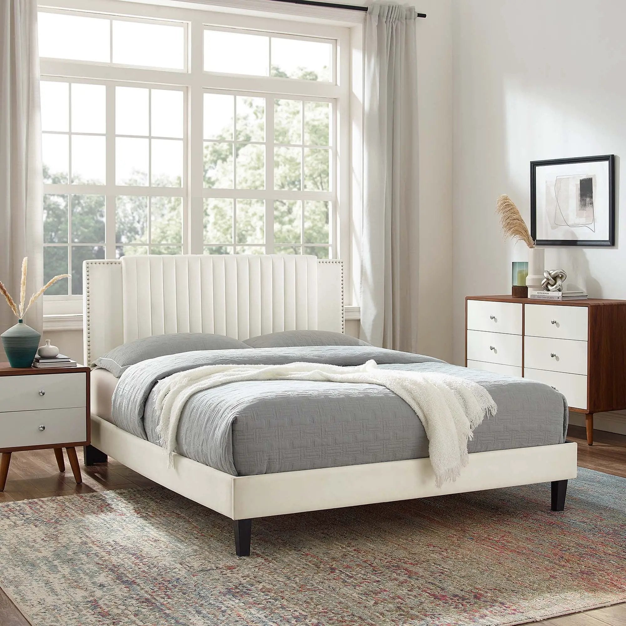 Zahra Channel Tufted Performance Velvet Twin Platform Bed by Modway by HouseOfZazla
