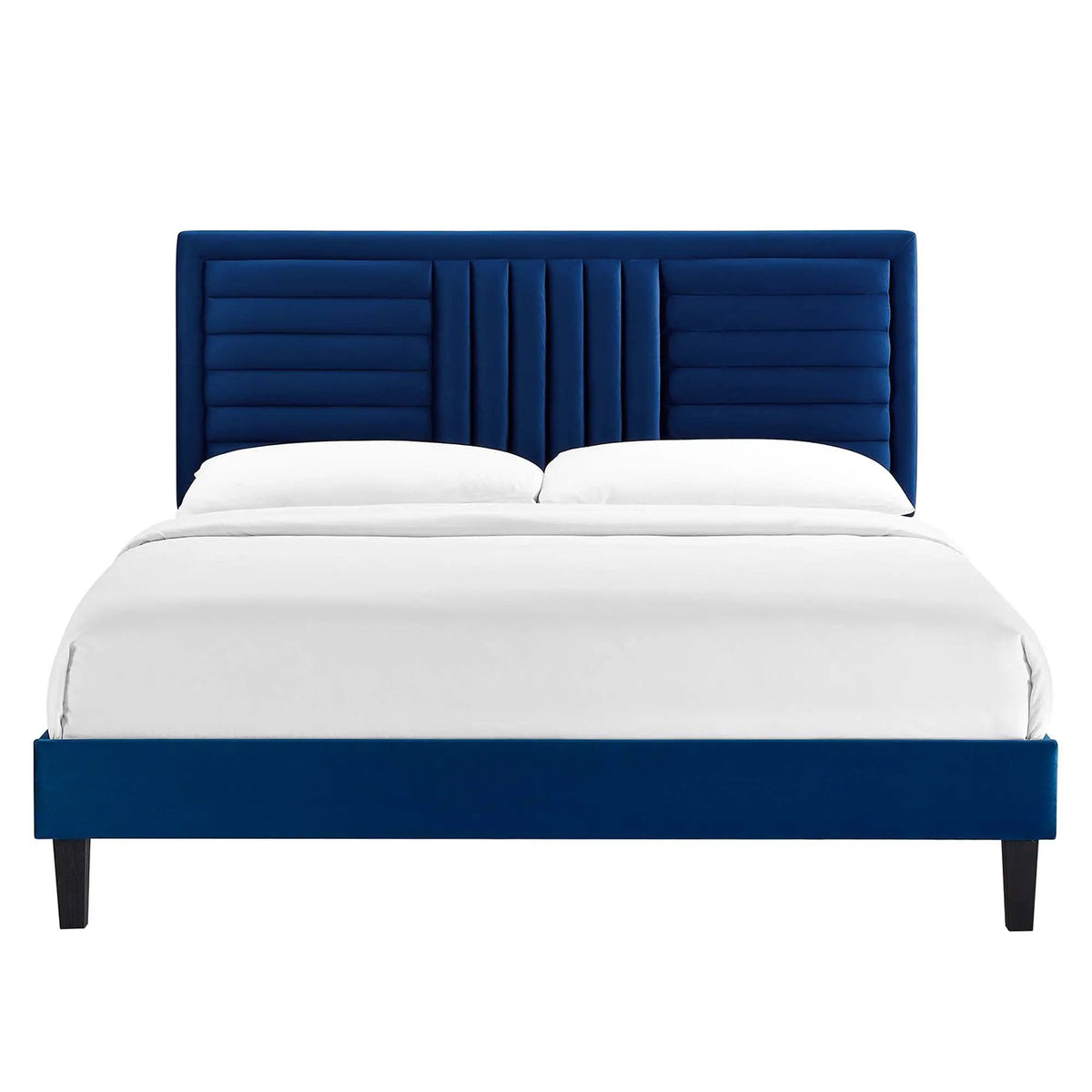 Sofia Channel Tufted Performance Velvet Full Platform Bed by Modway by HouseOfZazla