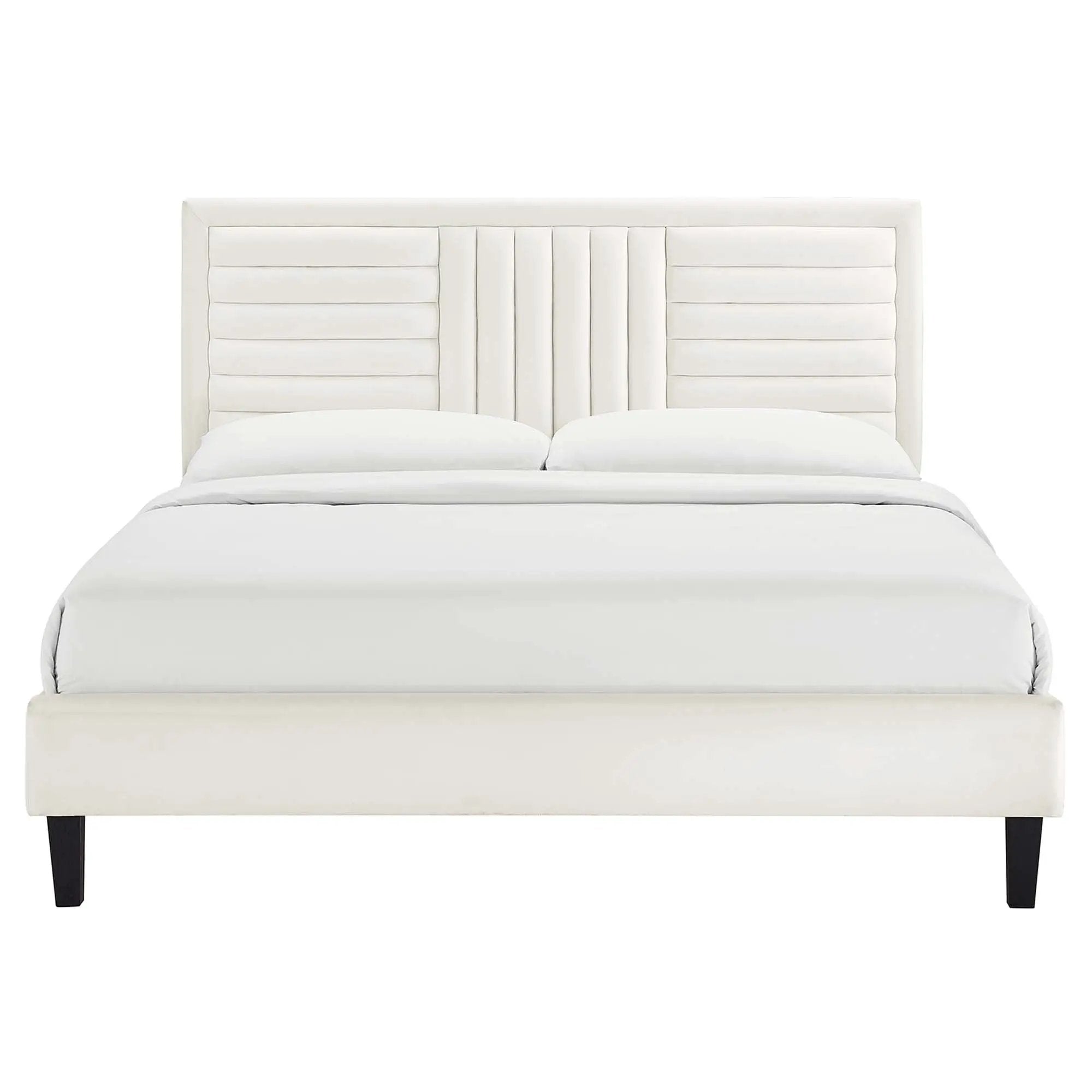 Sofia Channel Tufted Performance Velvet Full Platform Bed by Modway by HouseOfZazla
