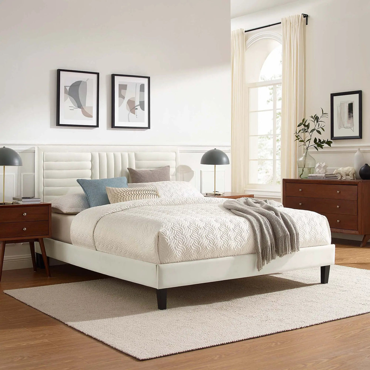 Sofia Channel Tufted Performance Velvet Full Platform Bed by Modway by HouseOfZazla