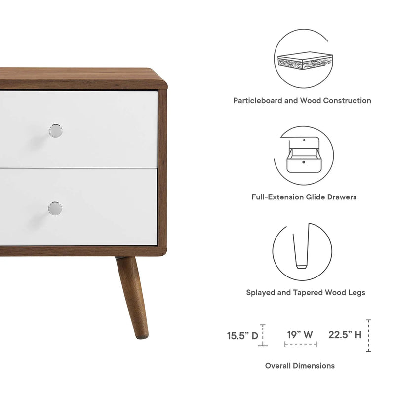 Transmit 2-Drawer Nightstand by Modway by HouseOfZazla