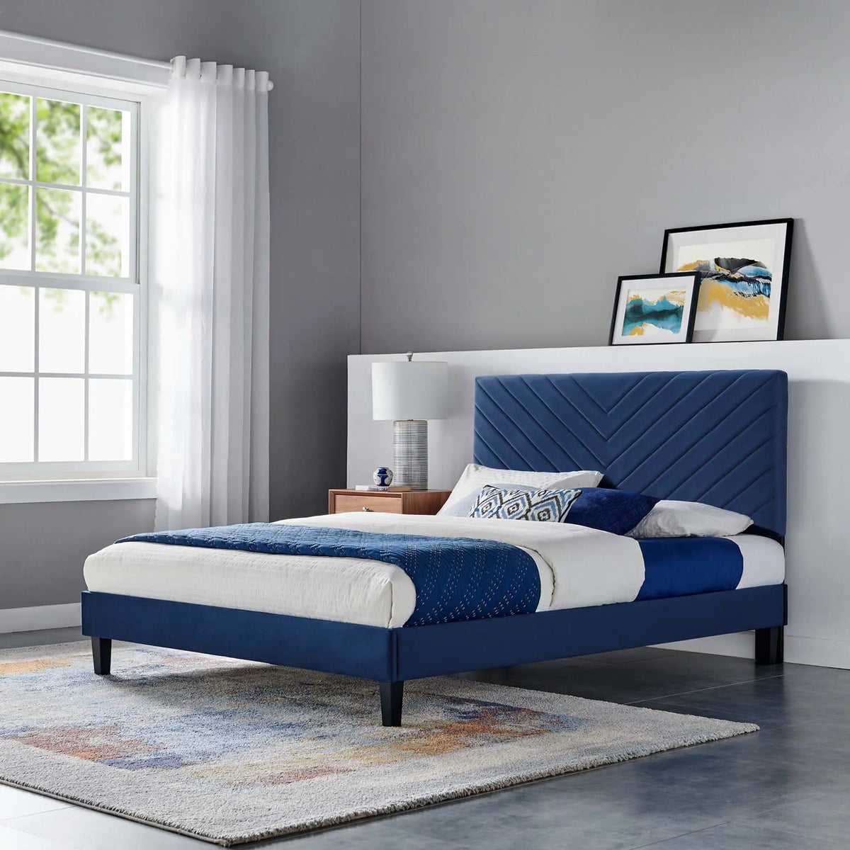 Roxanne Performance Velvet Full Platform Bed by Modway by HouseOfZazla