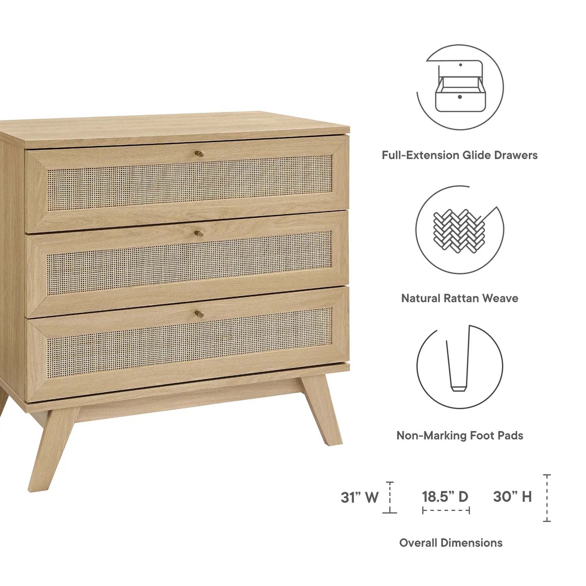 Soma 3-Drawer Dresser by Modway by HouseOfZazla