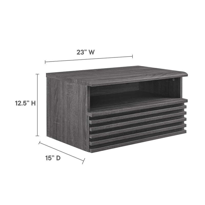 Render Wall-Mount Nightstand by Modway by HouseOfZazla