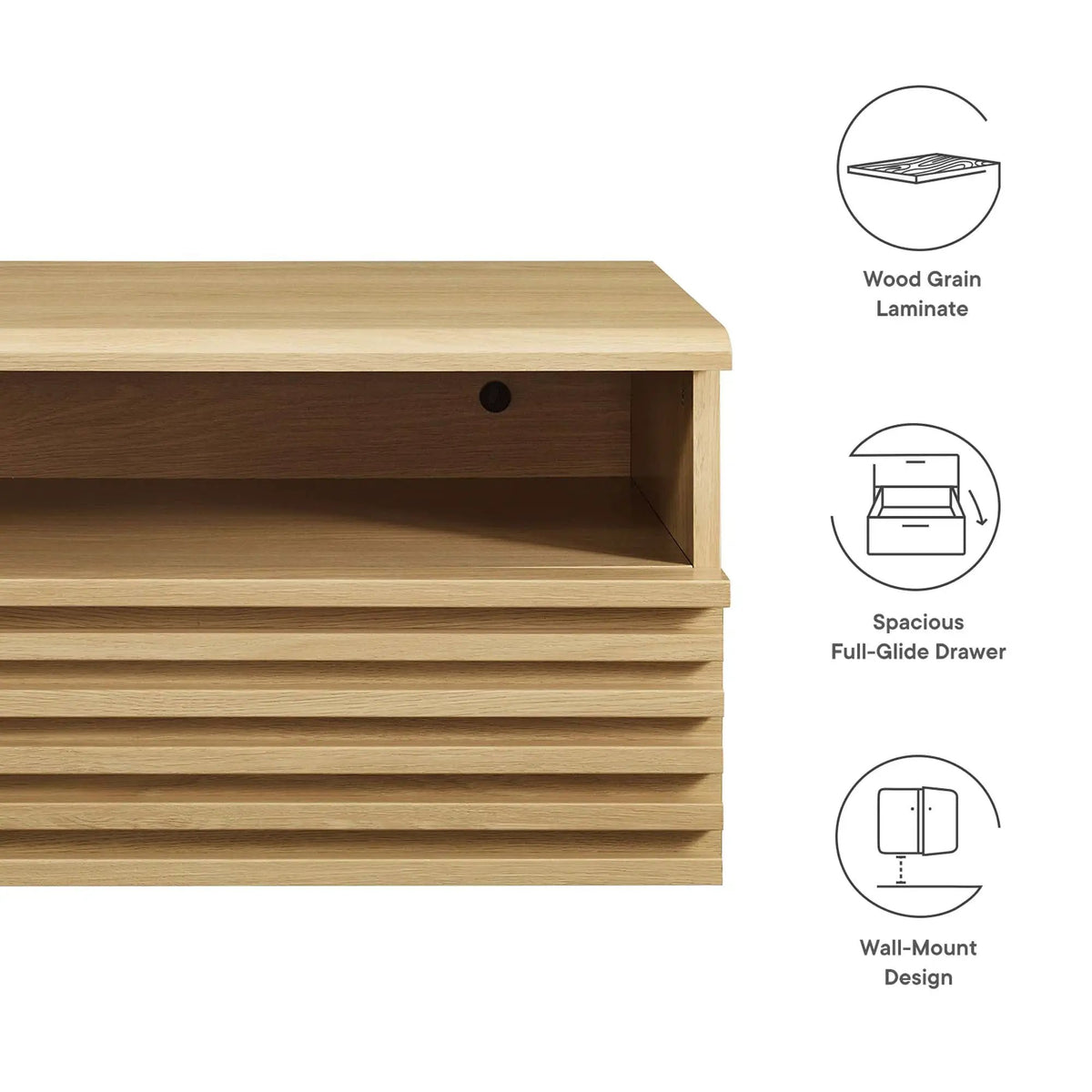 Render Wall-Mount Nightstand by Modway by HouseOfZazla