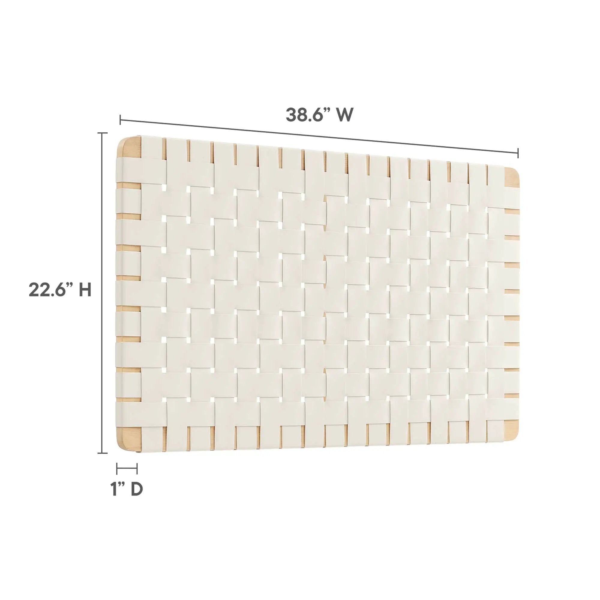 Sparta Weave Wall-Mount Vegan Leather Twin Headboard by Modway by HouseOfZazla