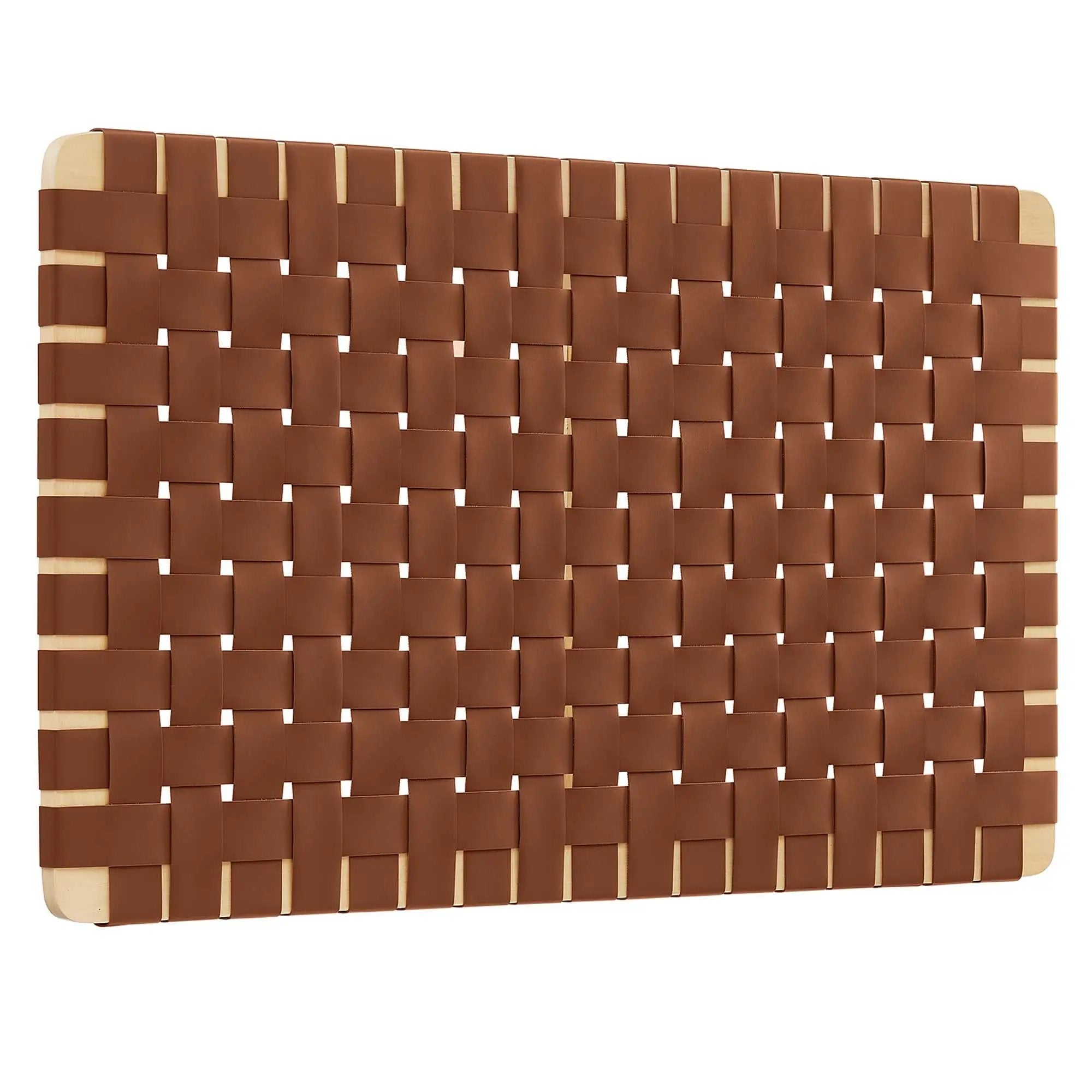 Sparta Weave Wall-Mount Vegan Leather Twin Headboard by Modway by HouseOfZazla