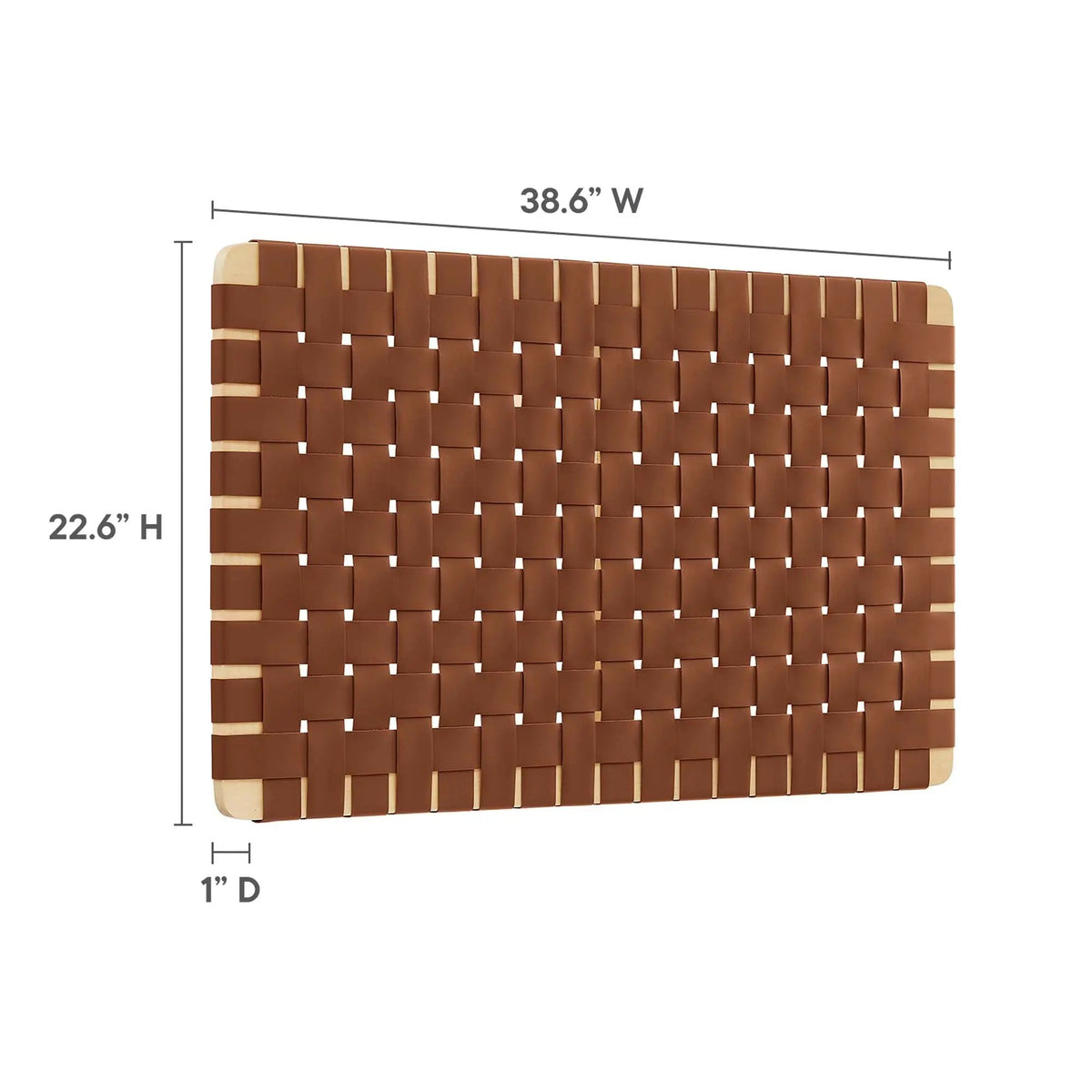 Sparta Weave Wall-Mount Vegan Leather Twin Headboard by Modway by HouseOfZazla