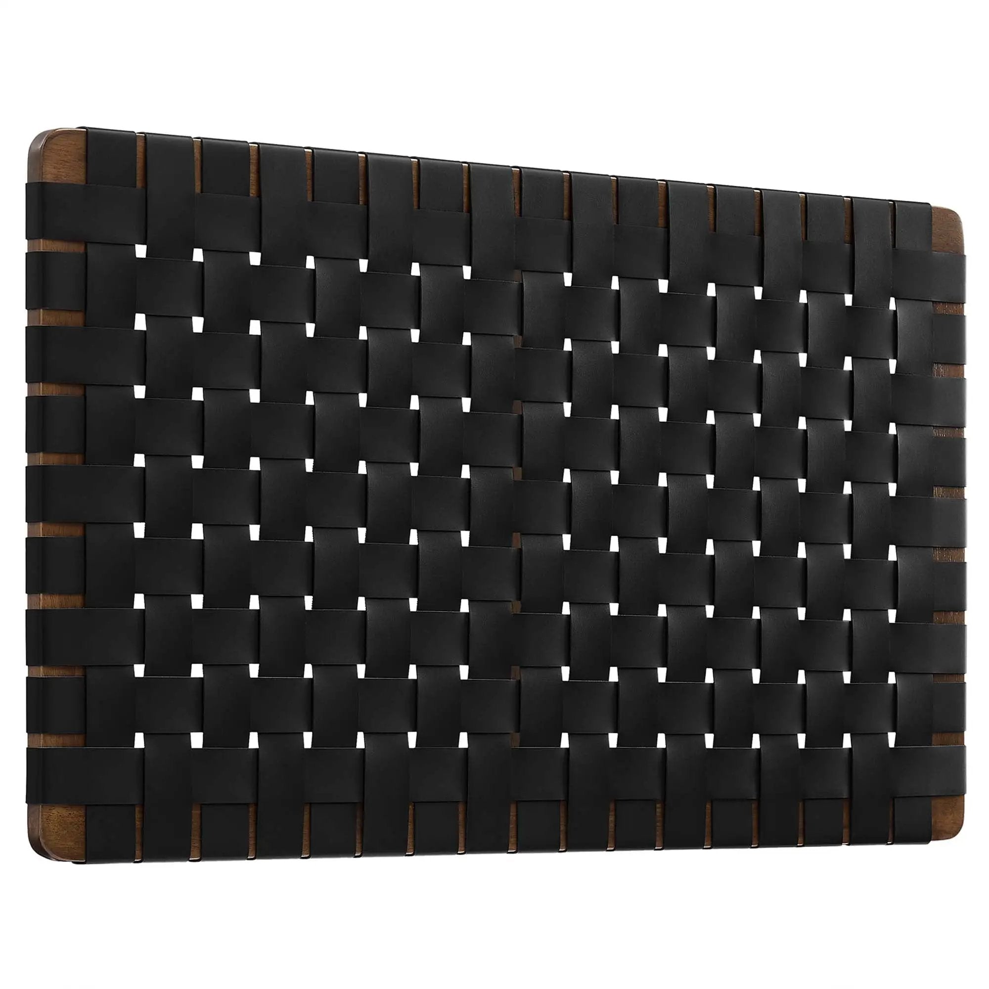 Sparta Weave Wall-Mount Vegan Leather Twin Headboard by Modway by HouseOfZazla