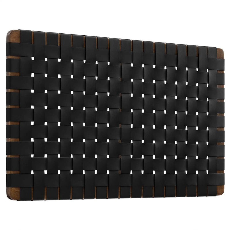 Sparta Weave Wall-Mount Vegan Leather Twin Headboard by Modway by HouseOfZazla