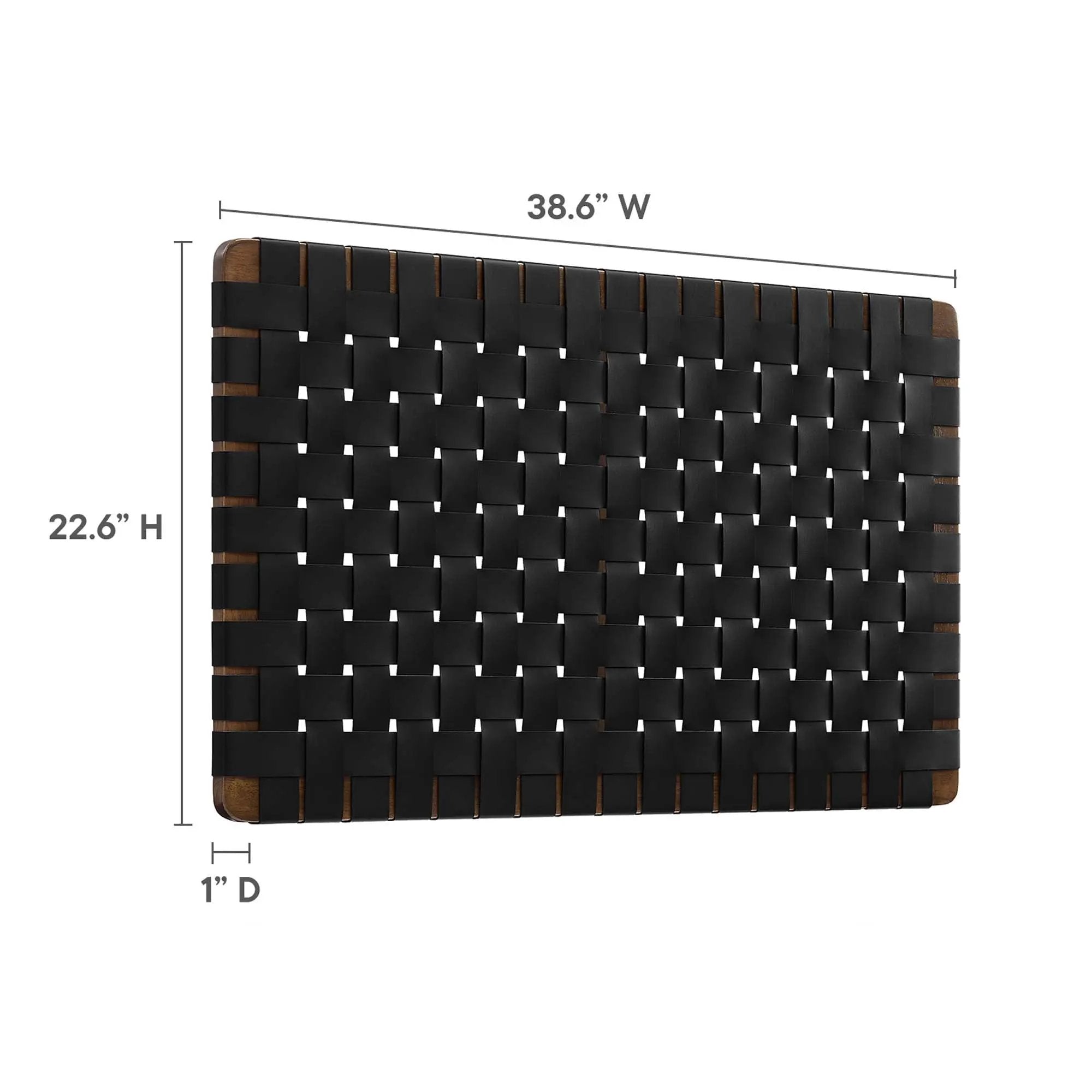 Sparta Weave Wall-Mount Vegan Leather Twin Headboard by Modway by HouseOfZazla