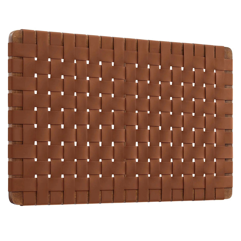 Sparta Weave Wall-Mount Vegan Leather Twin Headboard by Modway by HouseOfZazla