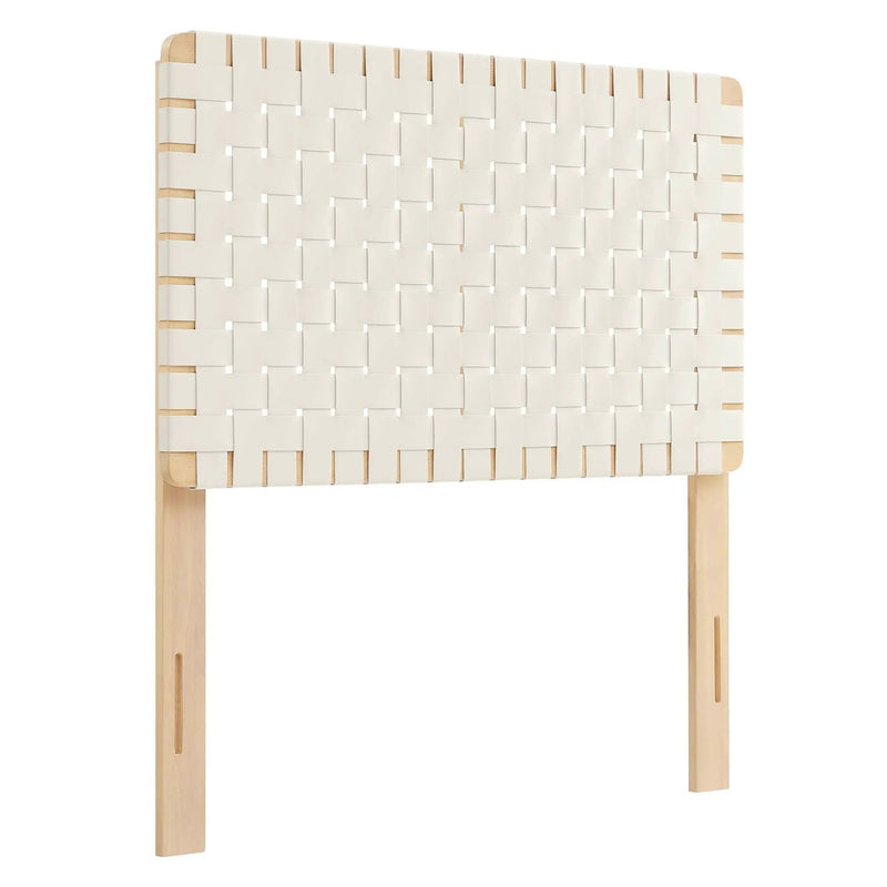 Sparta Weave Vegan Leather Twin Headboard by HouseOfZazla