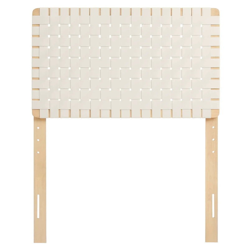 Sparta Weave Vegan Leather Twin Headboard by HouseOfZazla