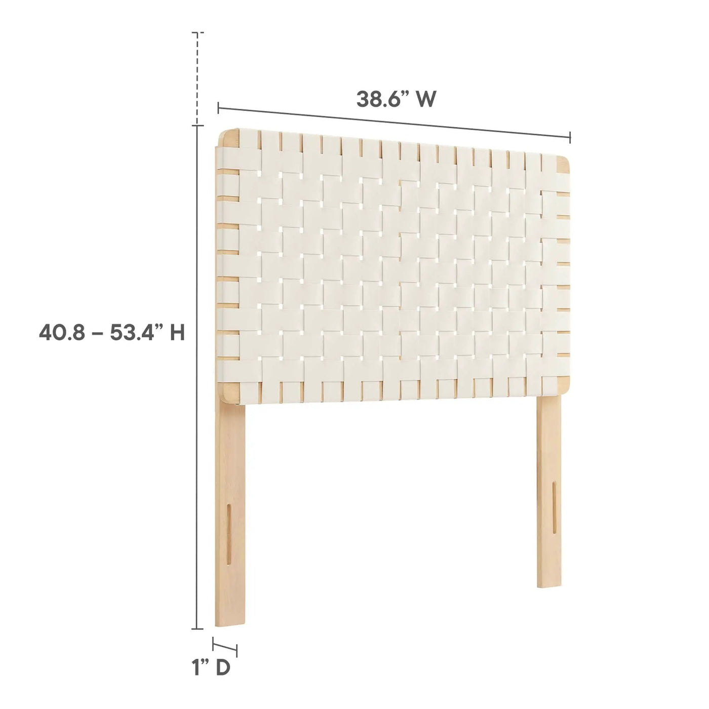 Sparta Weave Vegan Leather Twin Headboard by HouseOfZazla