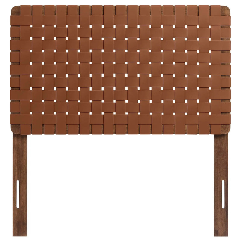 Sparta Weave Vegan Leather Twin Headboard by HouseOfZazla