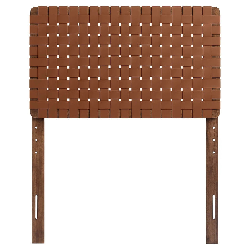 Sparta Weave Vegan Leather Twin Headboard by HouseOfZazla