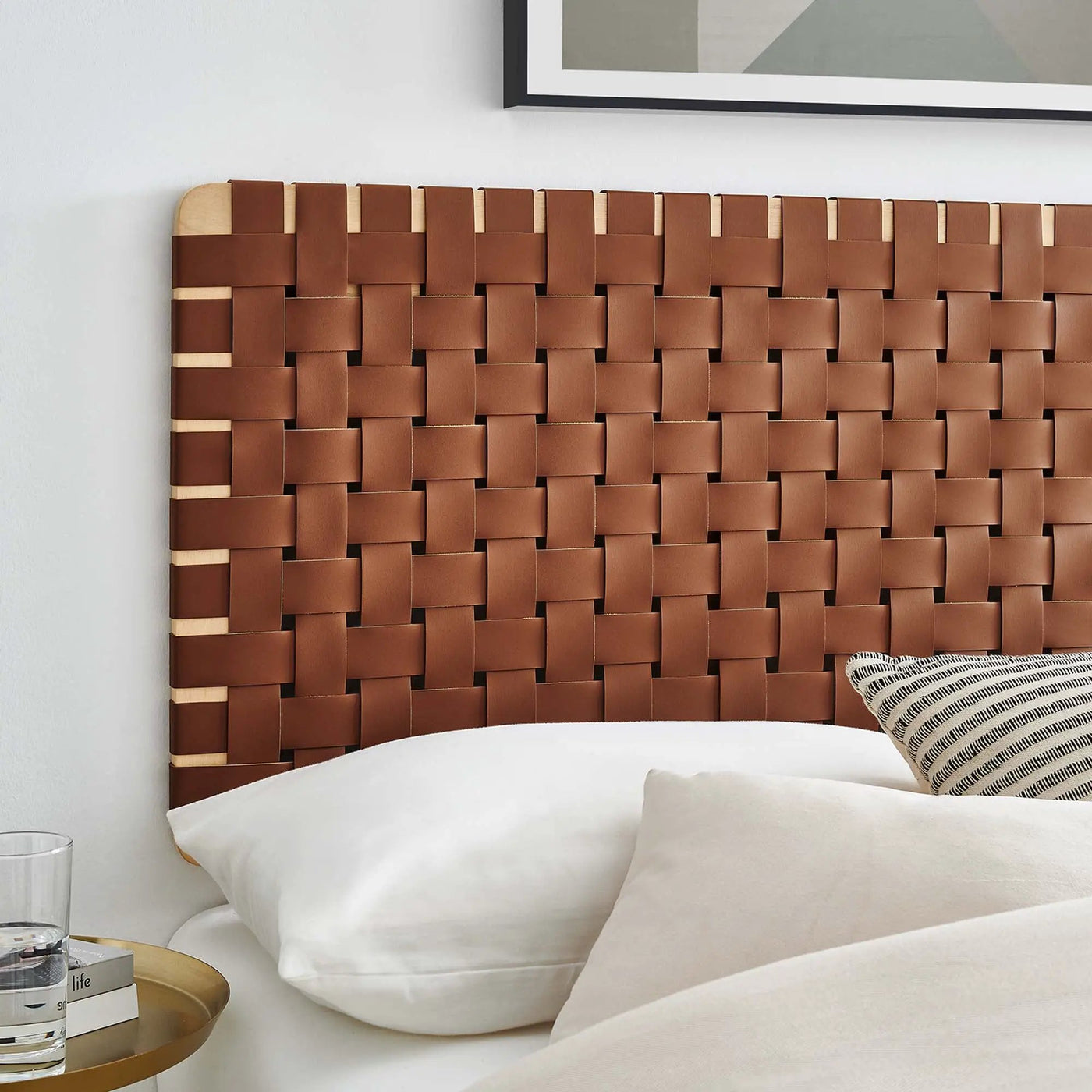 Sparta Weave Vegan Leather Full Headboard by Modway by HouseOfZazla