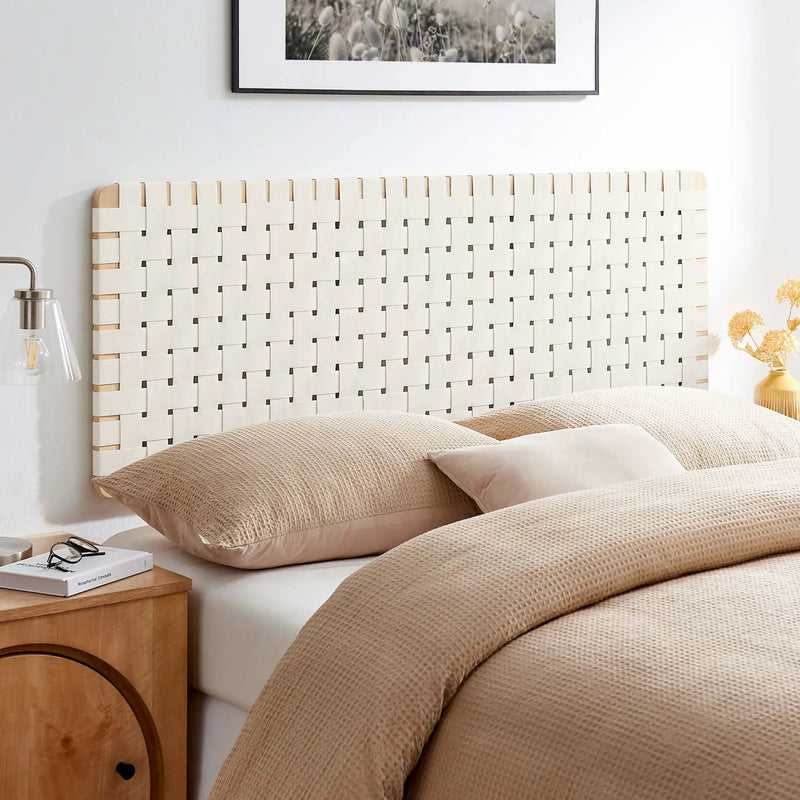 Sparta Vegan Leather Weave Queen Headboard by Modway by HouseOfZazla