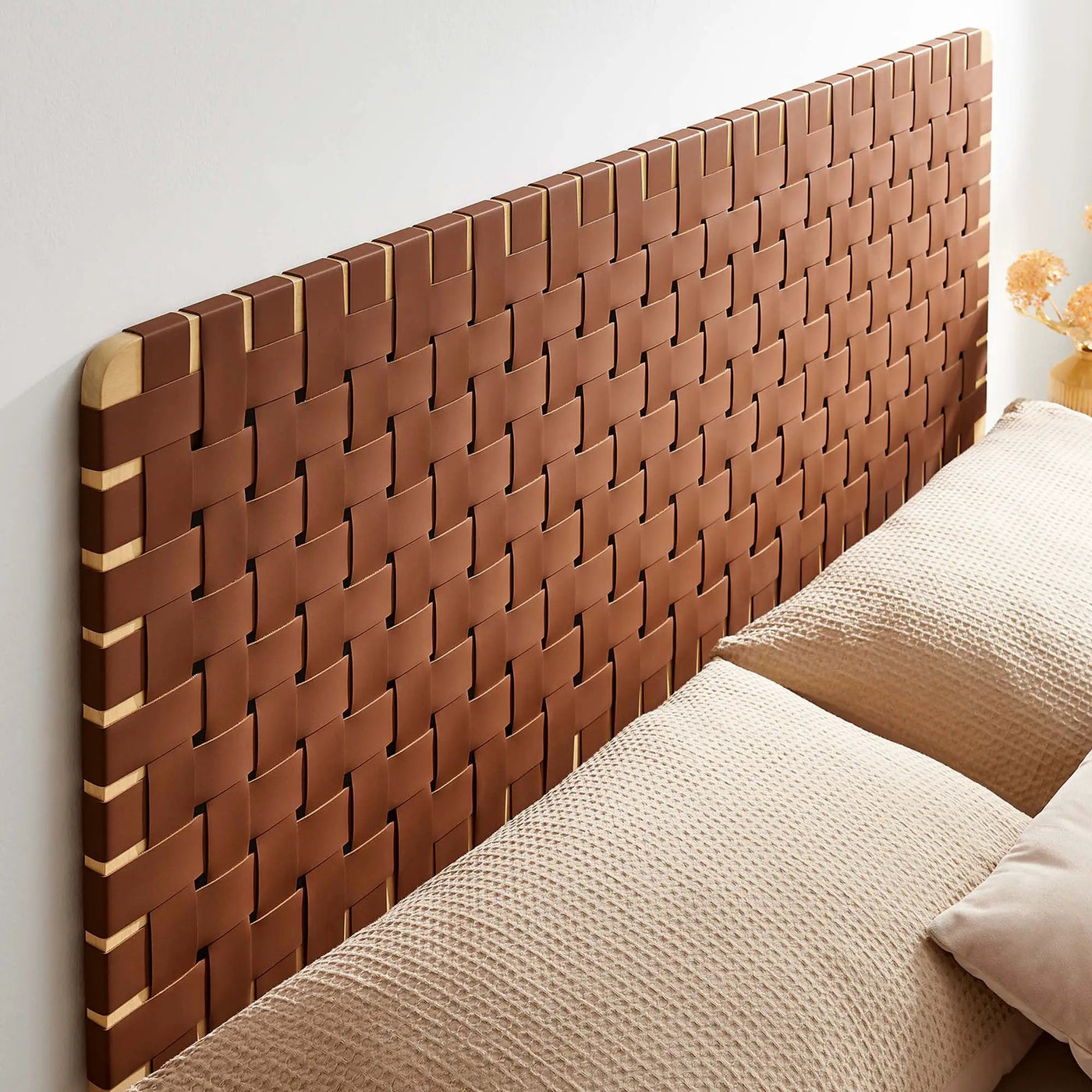 Sparta Vegan Leather Weave Queen Headboard by Modway by HouseOfZazla