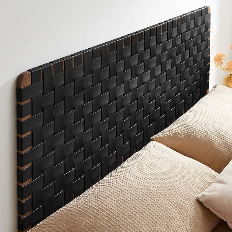 Sparta Vegan Leather Weave Queen Headboard by Modway by HouseOfZazla