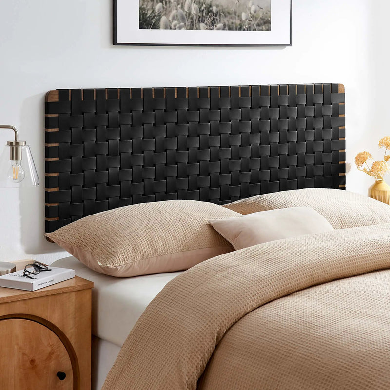 Sparta Vegan Leather Weave Queen Headboard by Modway by HouseOfZazla