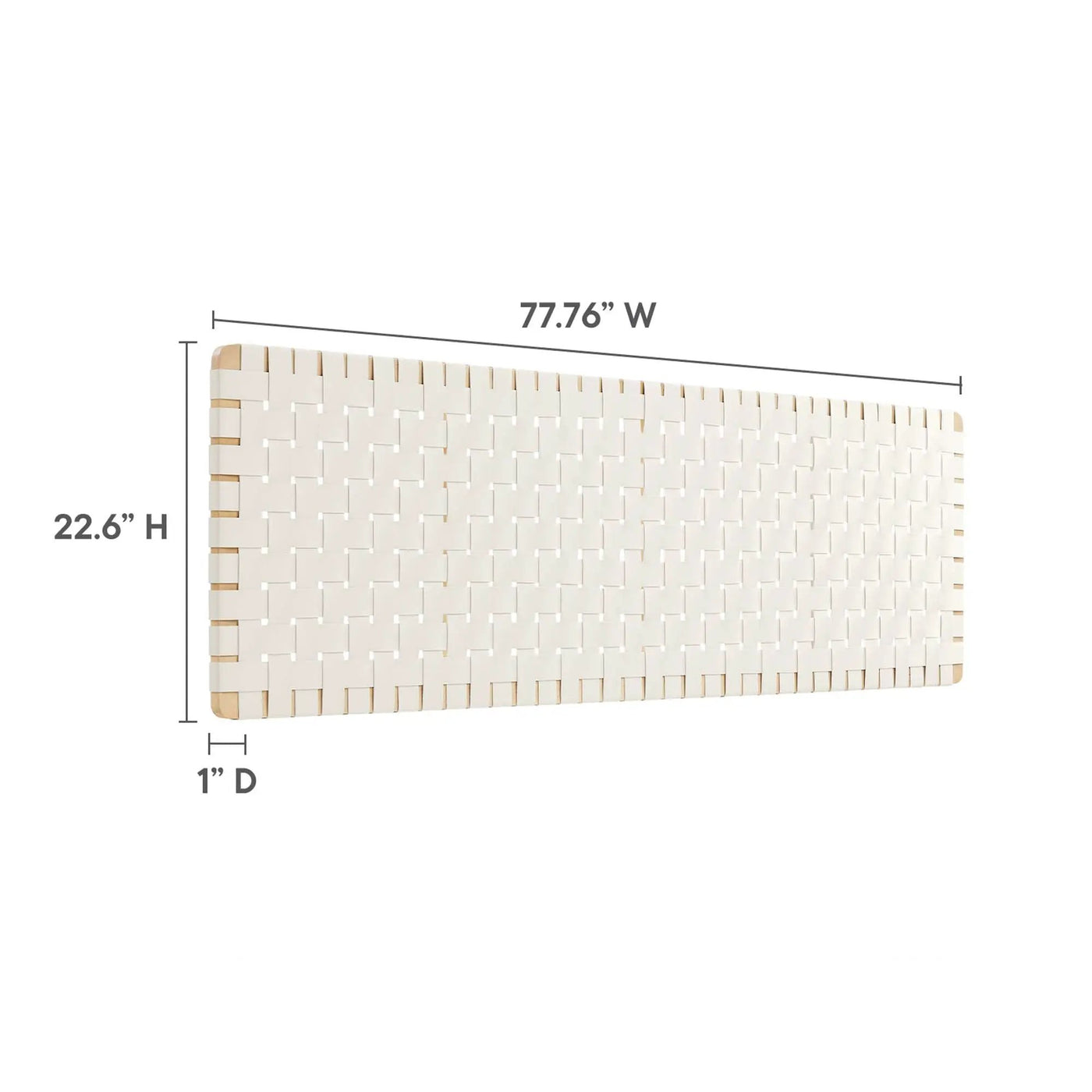 Sparta Weave Wall-Mount Vegan Leather King Headboard by HouseOfZazla