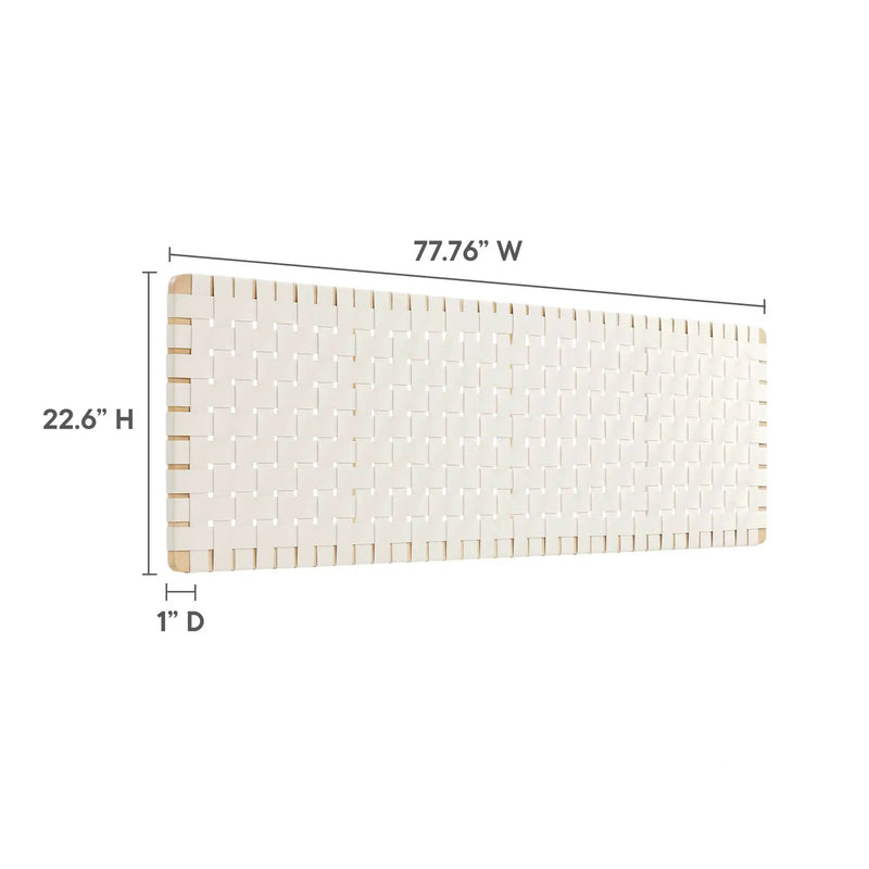 Sparta Weave Wall-Mount Vegan Leather King Headboard by HouseOfZazla