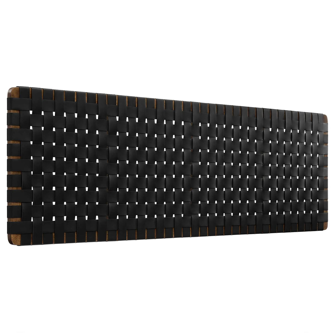 Sparta Weave Wall-Mount Vegan Leather King Headboard by HouseOfZazla