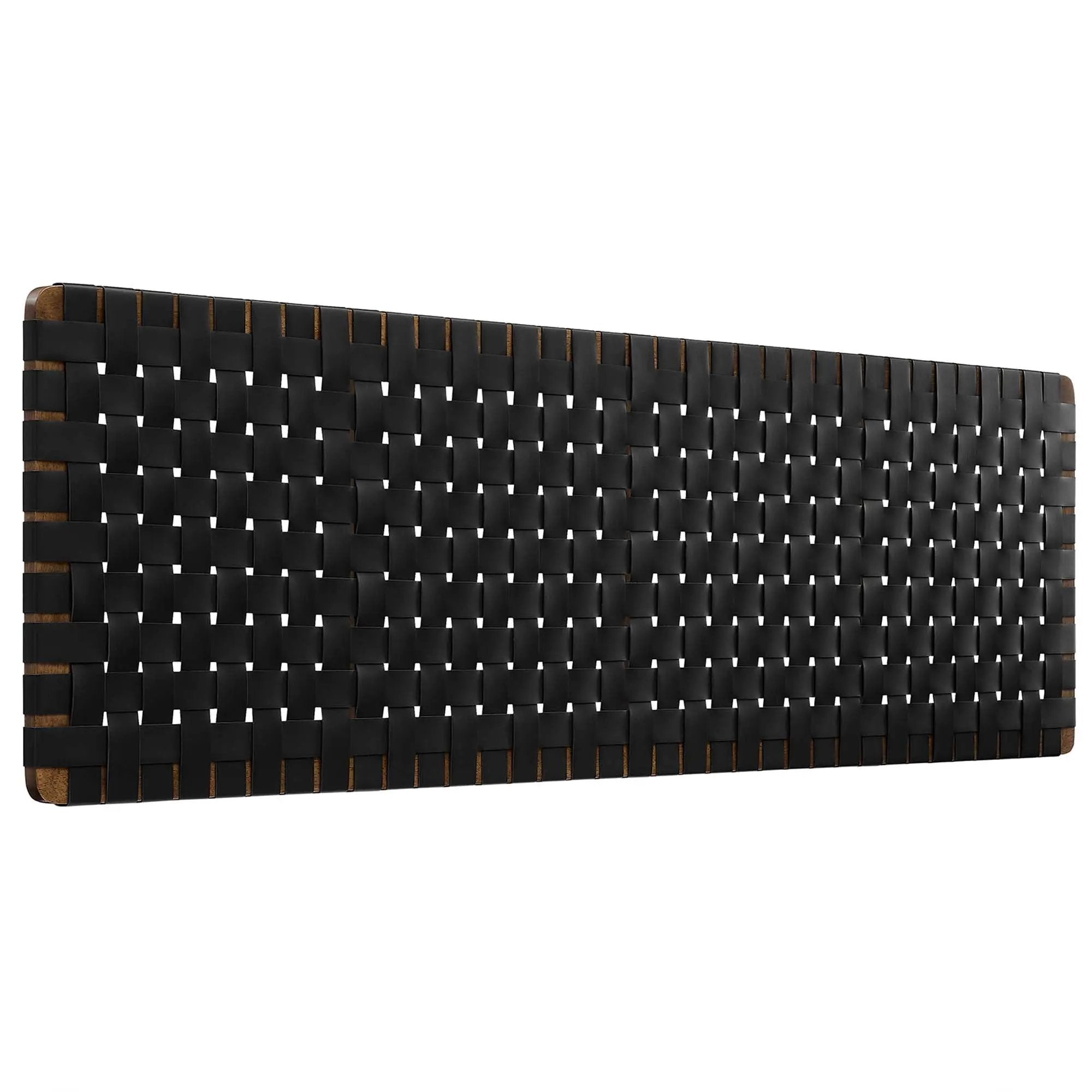 Sparta Weave Wall-Mount Vegan Leather King Headboard by HouseOfZazla