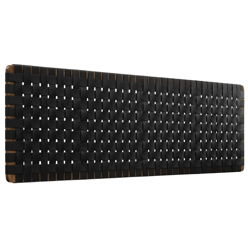 Sparta Weave Wall-Mount Vegan Leather King Headboard by HouseOfZazla