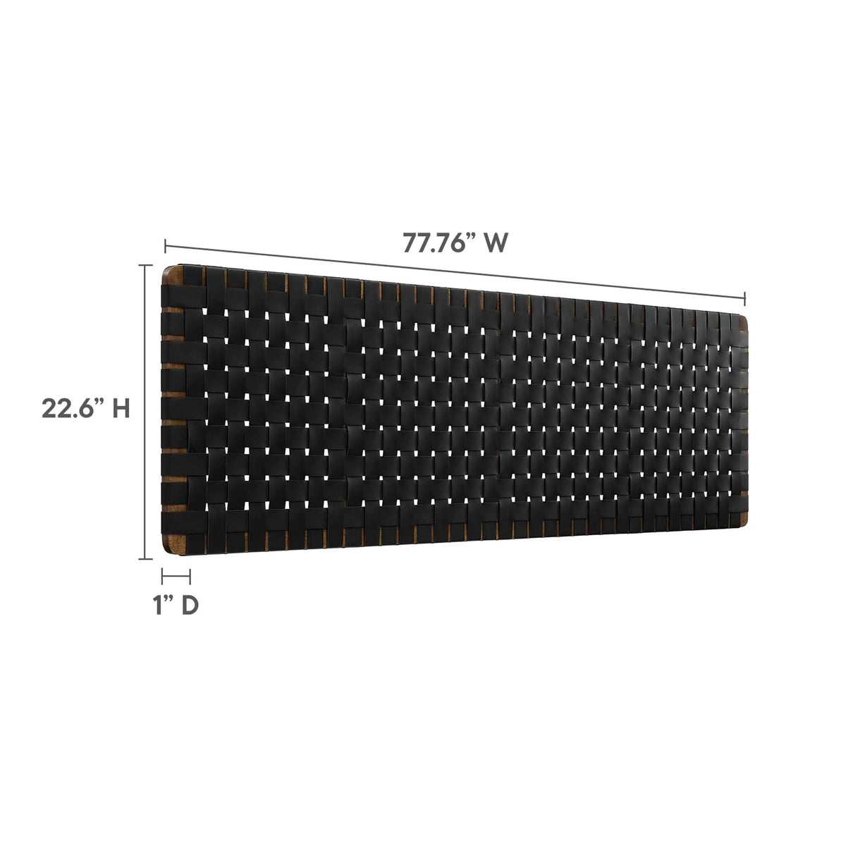 Sparta Weave Wall-Mount Vegan Leather King Headboard by HouseOfZazla