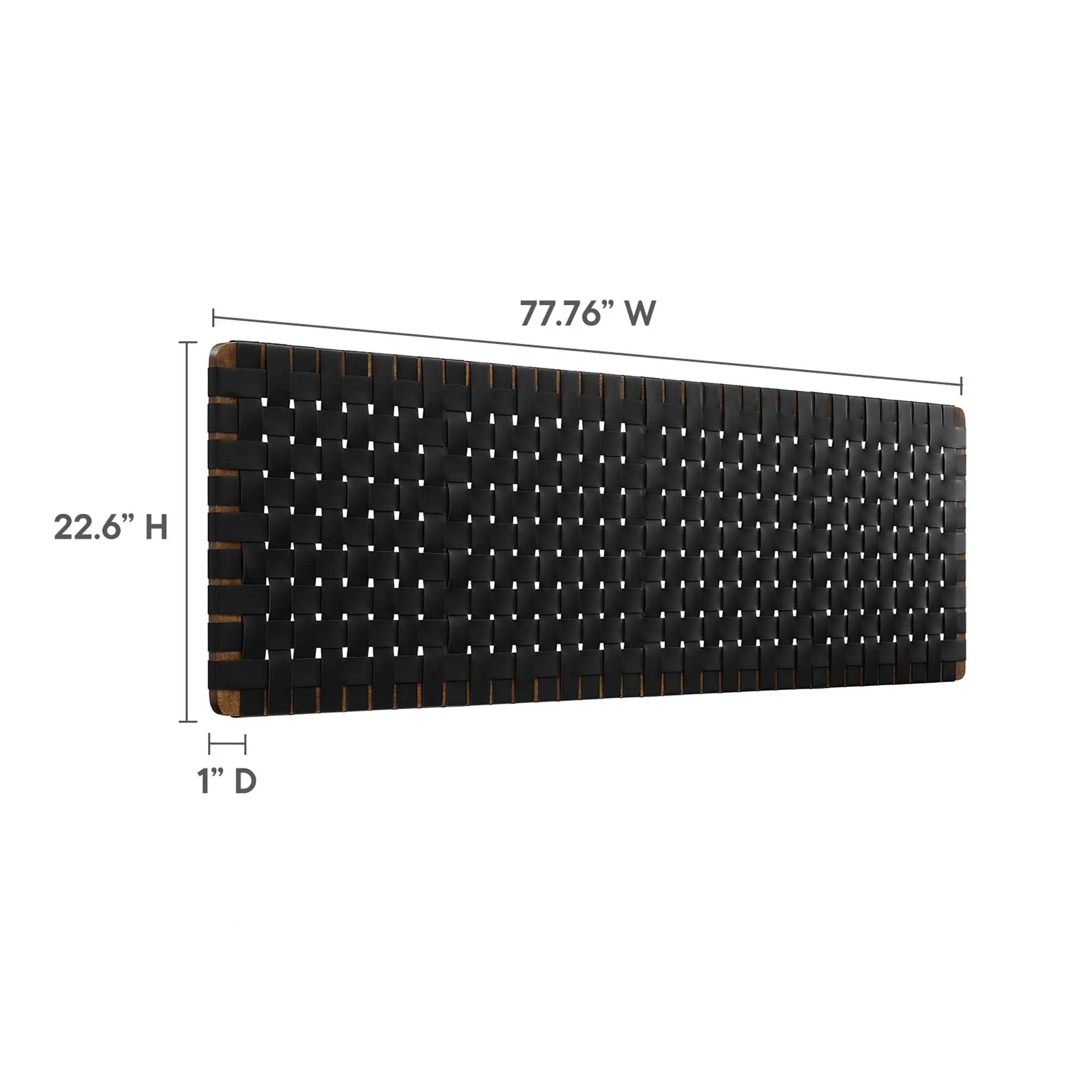 Sparta Weave Wall-Mount Vegan Leather King Headboard by HouseOfZazla